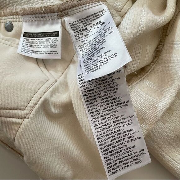 LEVI’S The Column Pant Jeans Summer Plaid White Style# 756450012 Size 29 - Picture 8 of 12